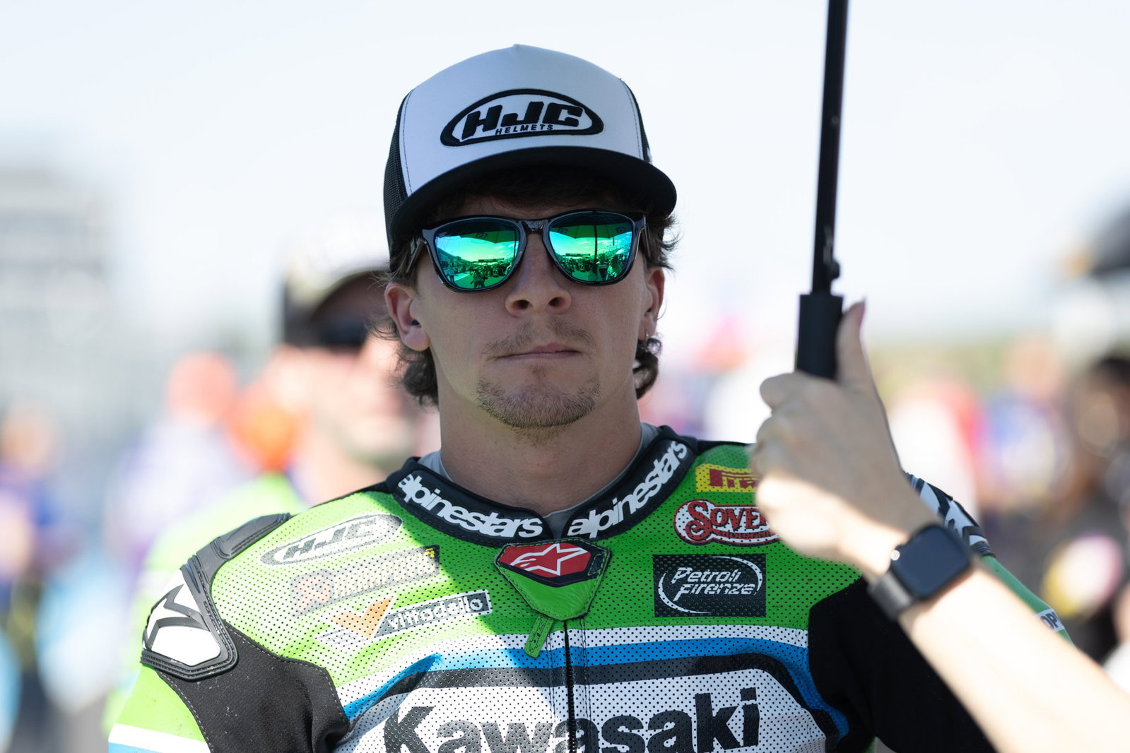 Garrett Gerloff, 2026 Hungarian WorldSBK, grid. Credit: Gold and Goose.