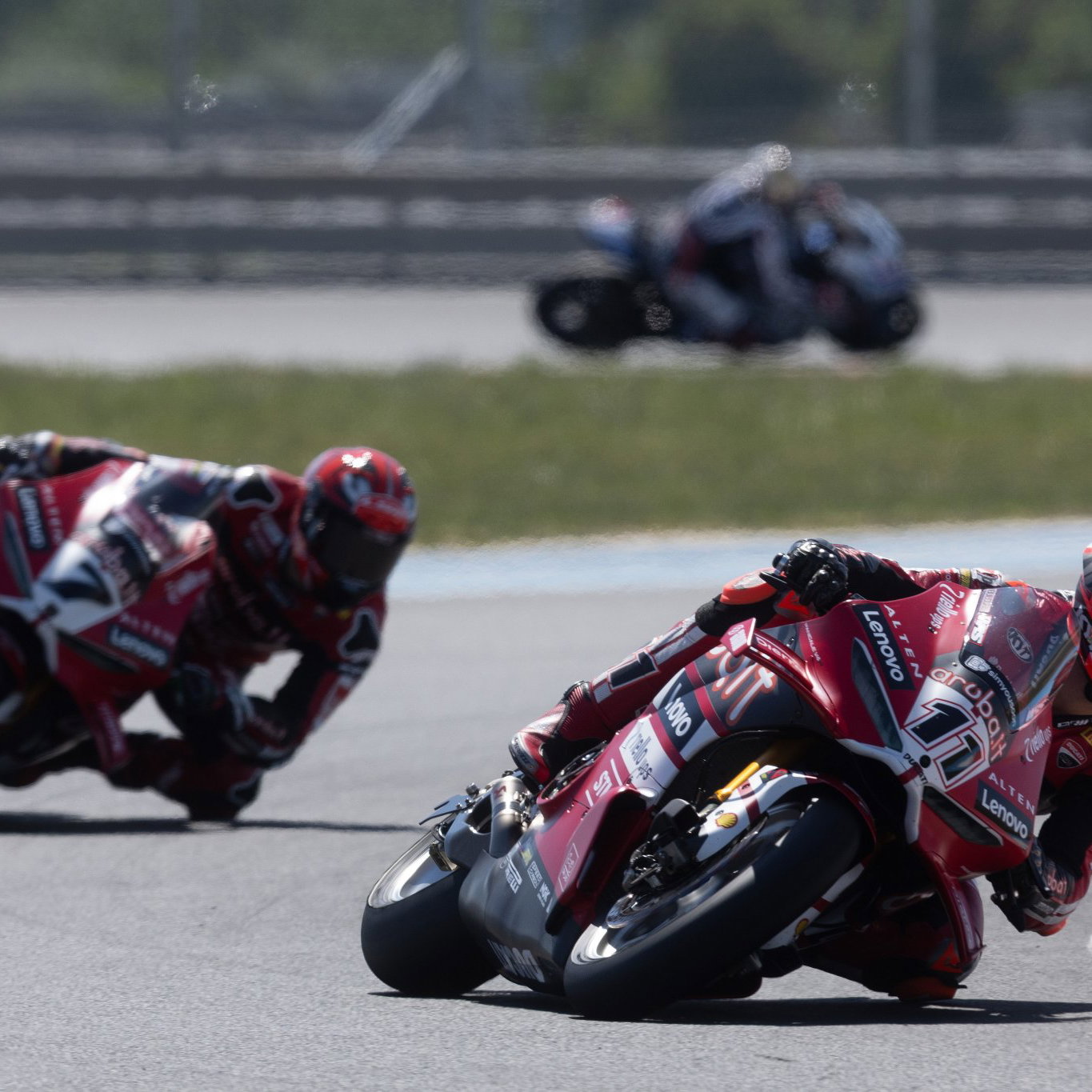 Nicolo Bulega leads Iker Lecuona, 2026 Hungarian WorldSBK. Credit: Gold and Goose.