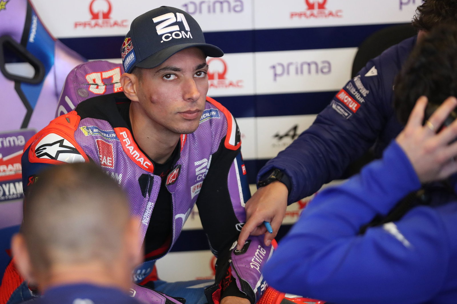 Toprak Razgatlioglu, 2026 MotoGP French Grand Prix, pit box. Credit: Gold and Goose.