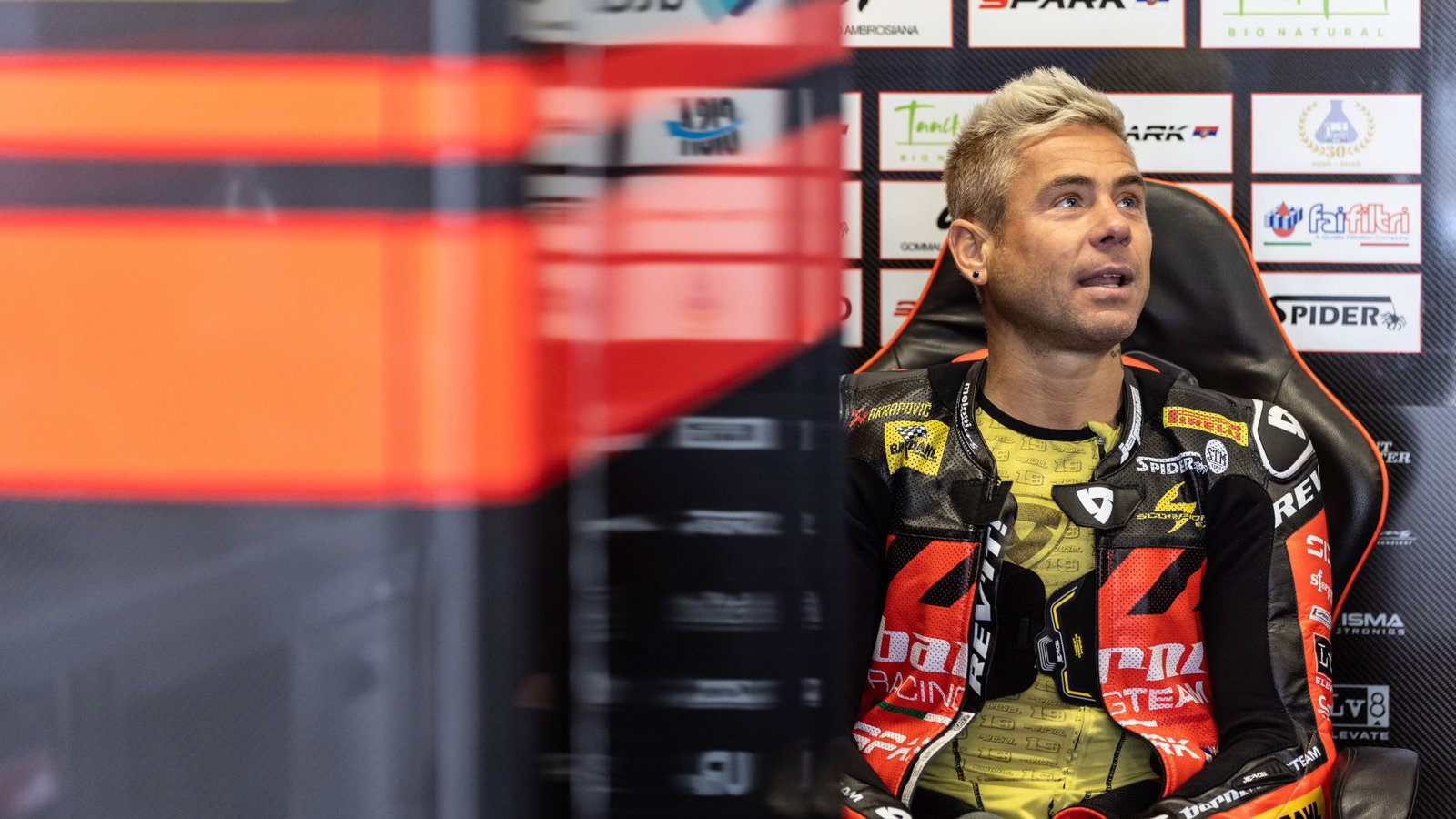 Alvaro Bautista, 2026 Czech WorldSBK, pit box. Credit: Gold and Goose.