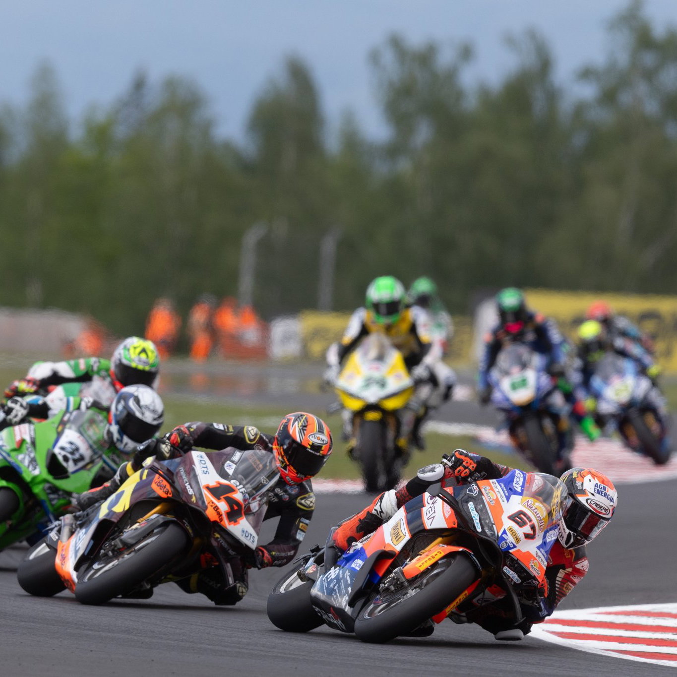Alberto Surra leads Sam Lowes, 2026 Czech WorldSBK. Credit: Gold and Goose.