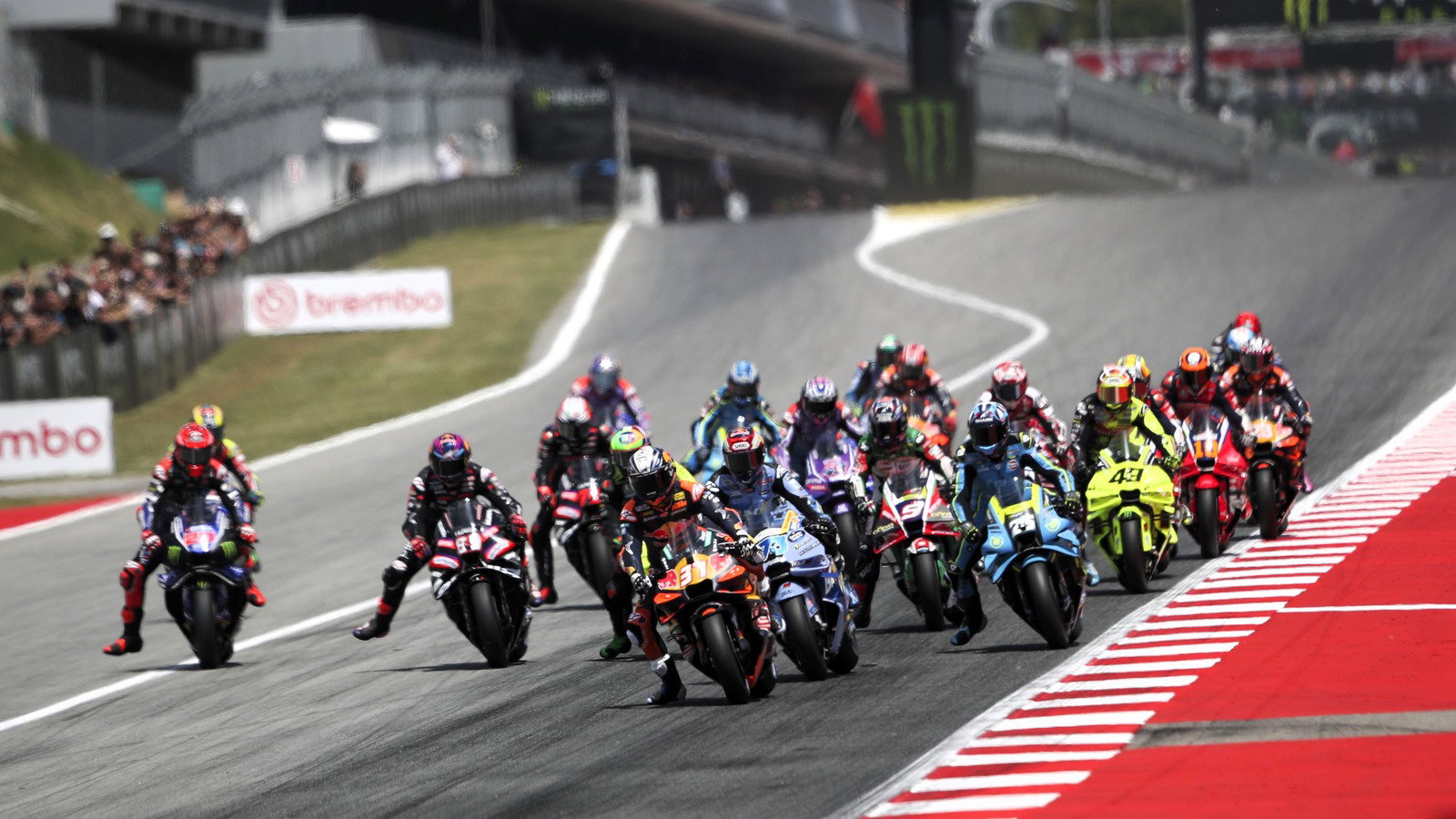 Race start, 2026 Catalan MotoGP.
