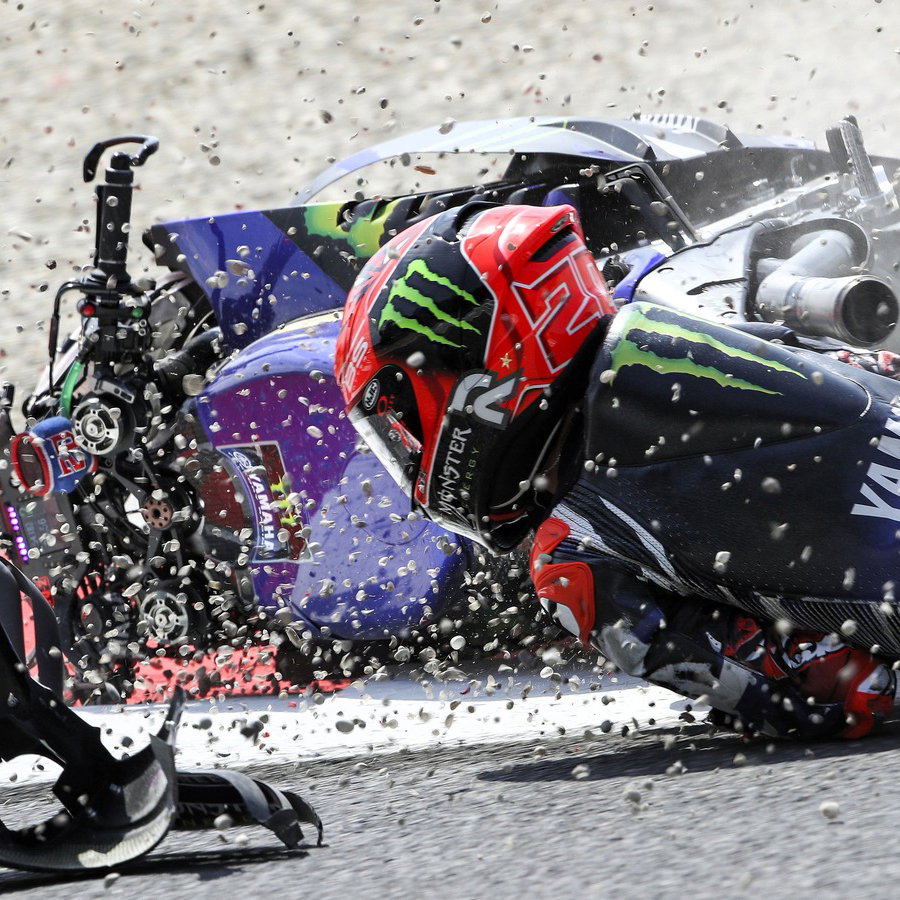 Fabio Quartararo crash, Friday, 2026 Italian MotoGP. 