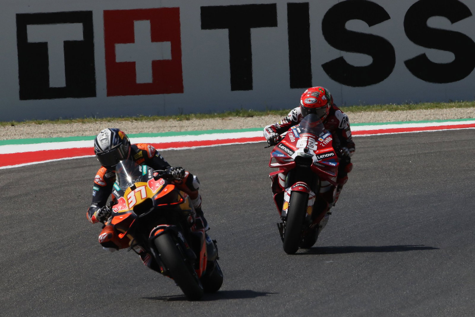 Pedro Acosta, Francesco Bagnaia, 2026 Italian MotoGP.