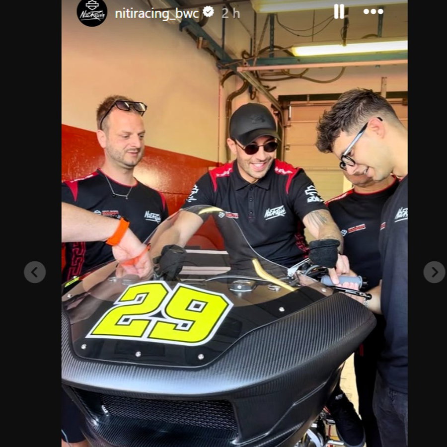 Andrea Iannone tests for Niti Racing at Misano (@nitiracing_bwc)