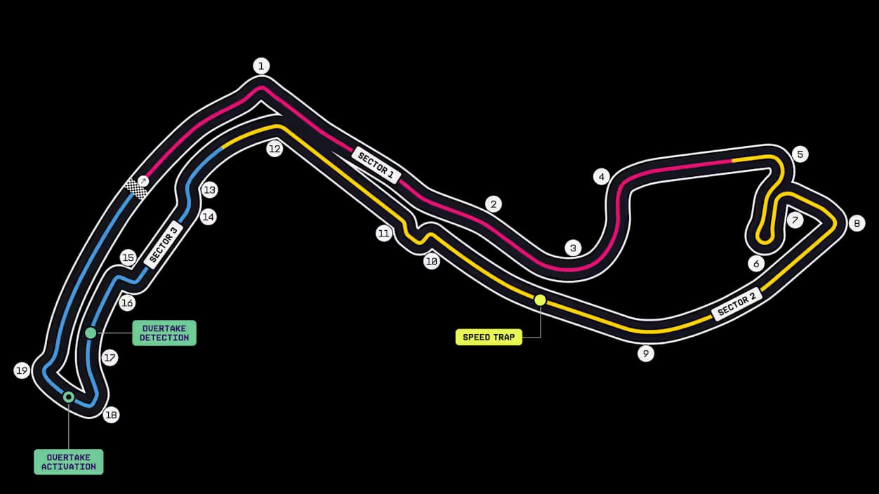The FIA's track map for the Monaco Grand Prix
