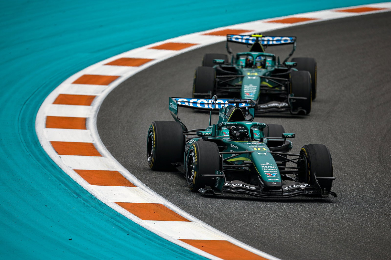 Aston Martin recorded its first two-car finish of 2026 in Miami
