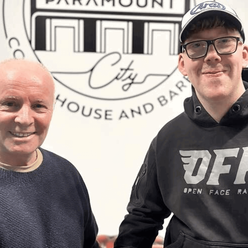 Ian Lougher with Illiam Quayle. Credit: Team ILR.