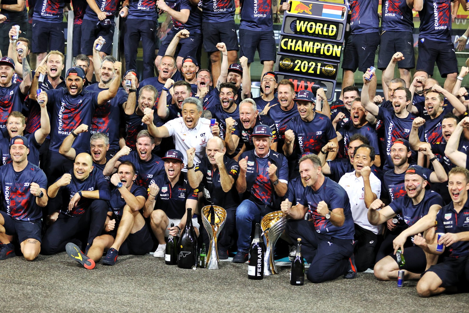 Verstappen celebrates in Abu Dhabi