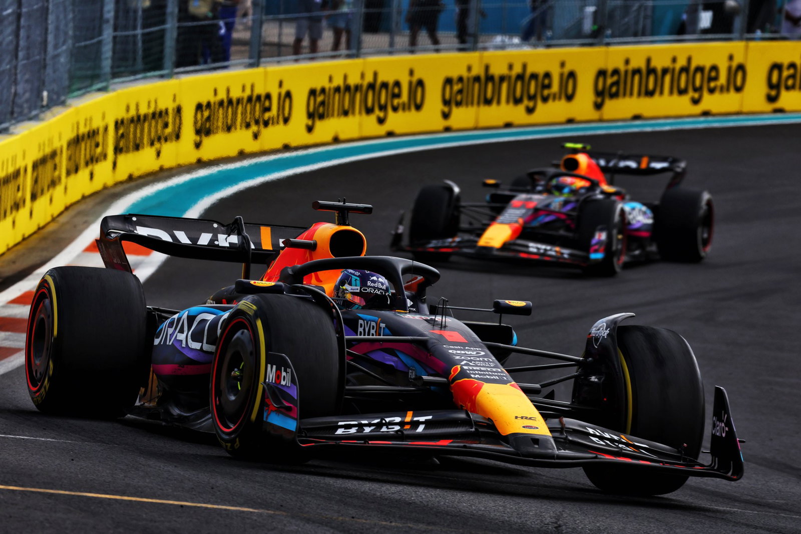 Verstappen leads Perez in Miami