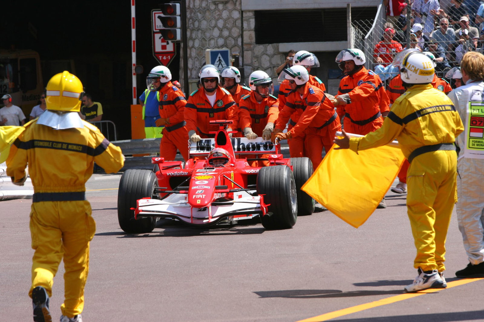 Schumacher controversially caused a yellow flag in Monaco qualifying