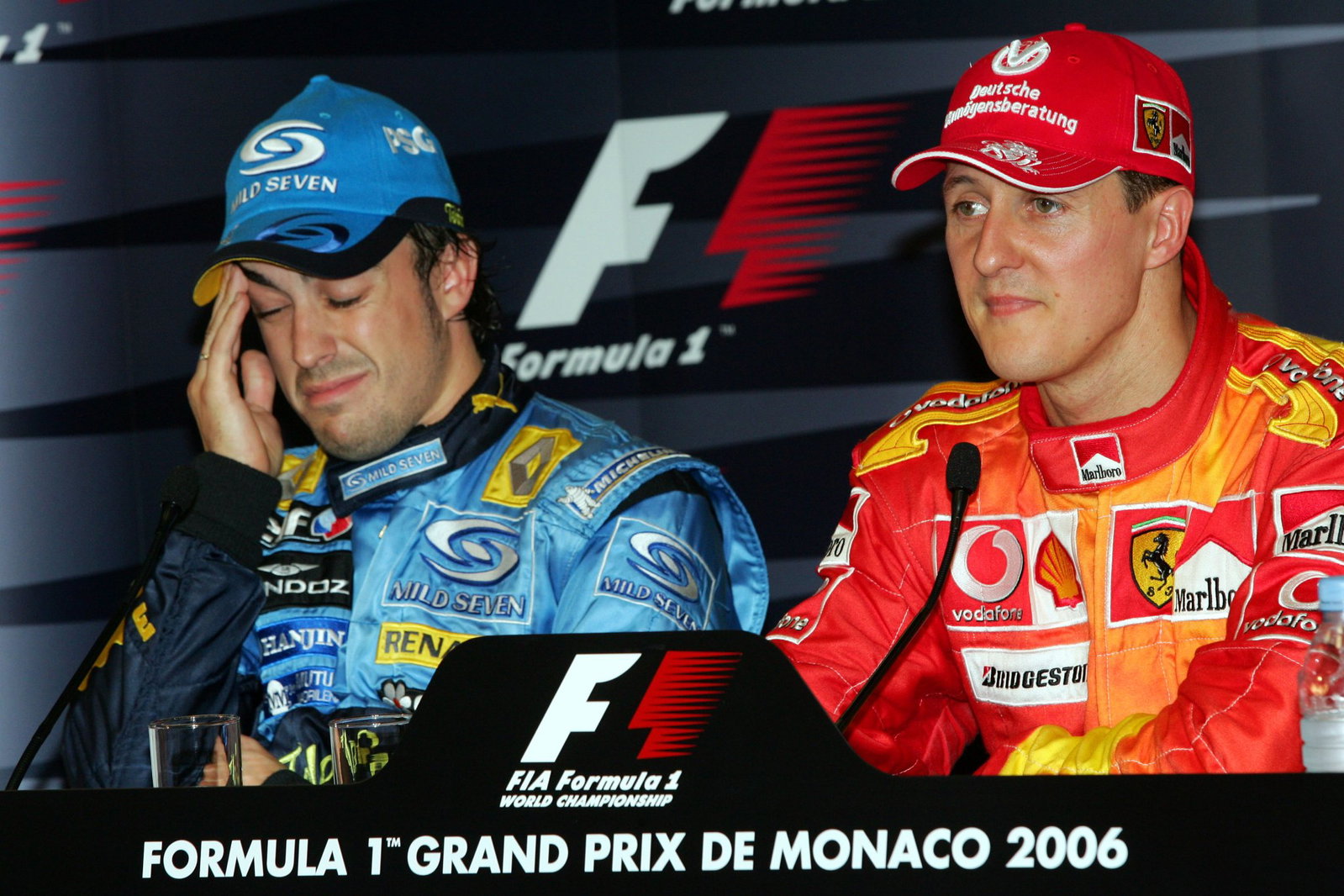 Schumacher denied wrongdoing in the press conference
