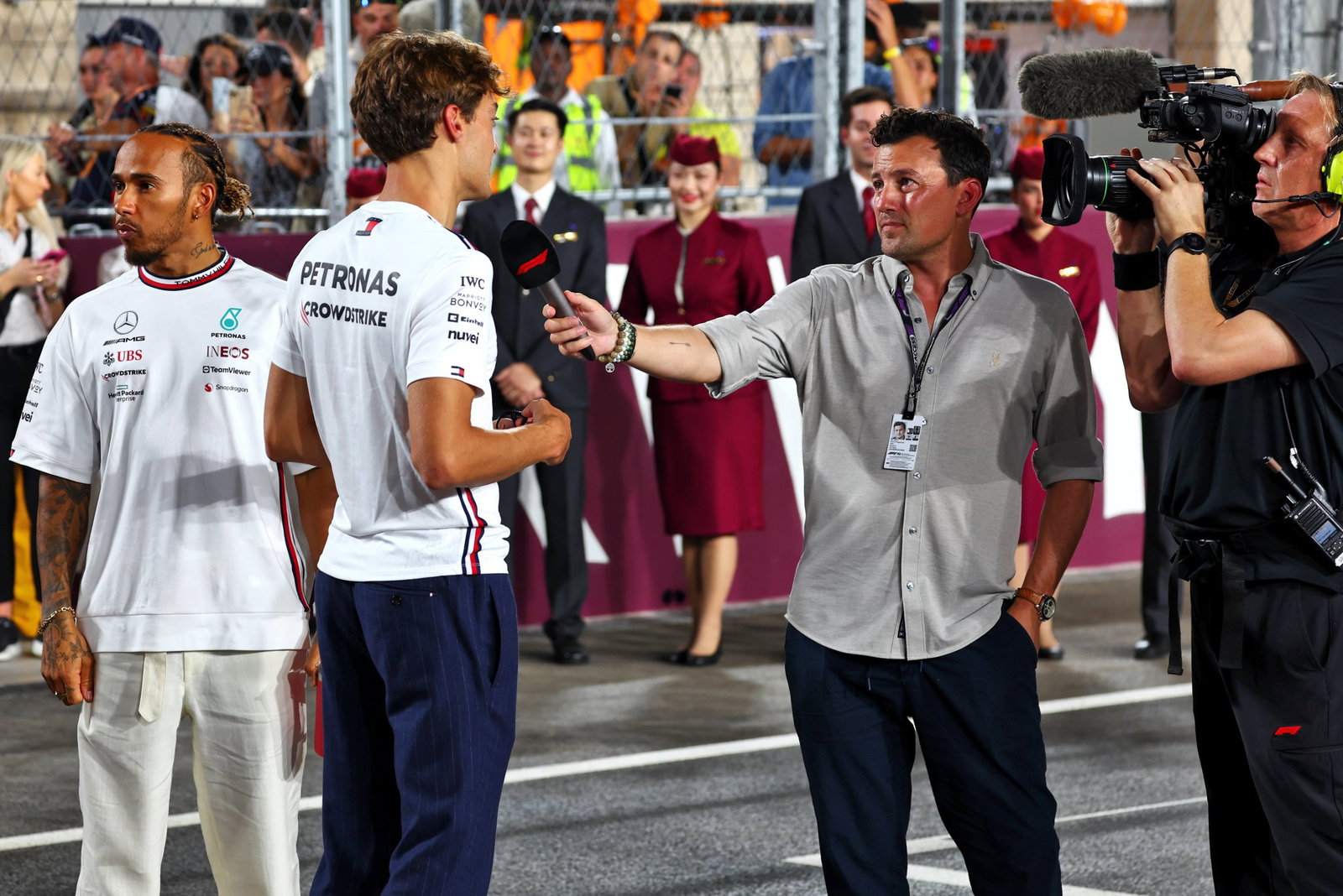 Will Buxton interviews Russell on the grid