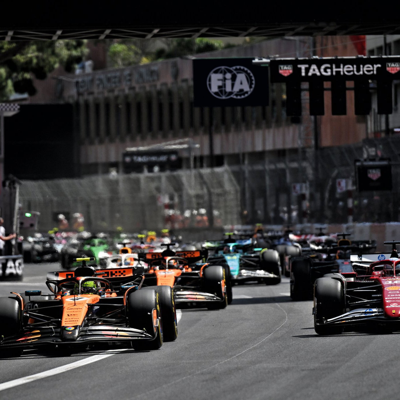 The start of the 2025 Monaco Grand Prix