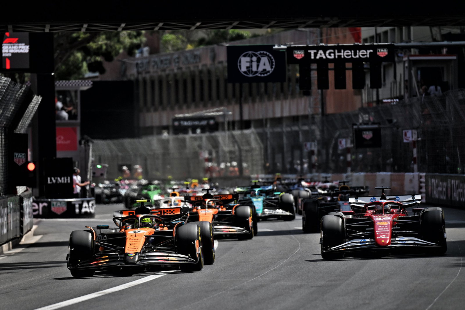 The start of the 2025 Monaco Grand Prix
