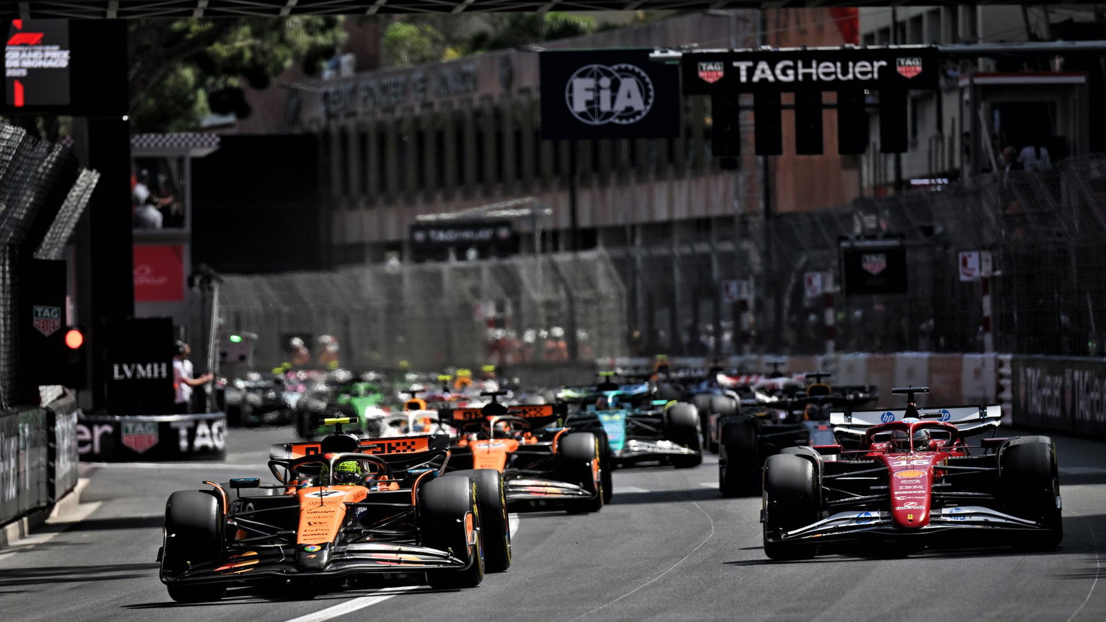 The start of the 2025 Monaco Grand Prix