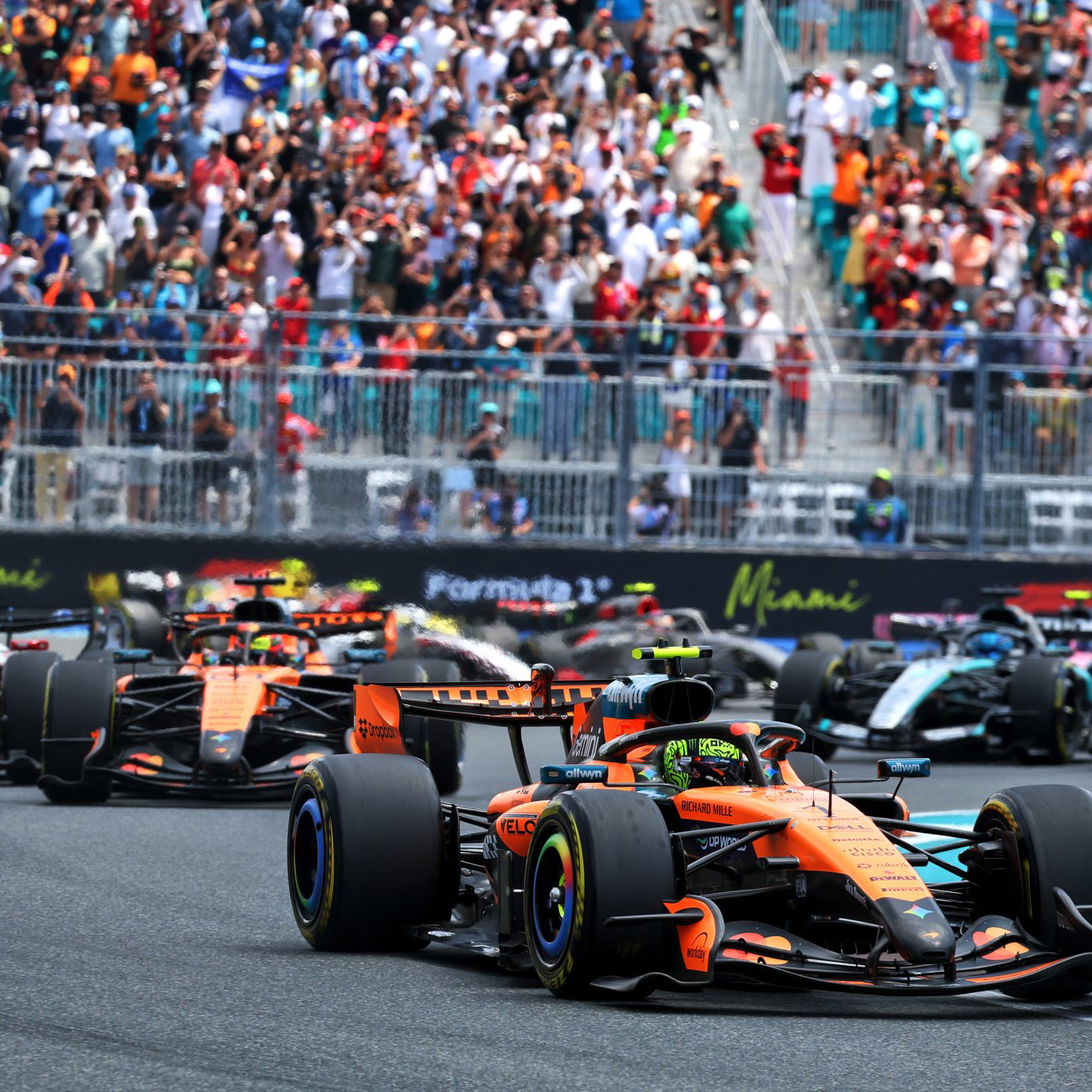 Norris led a McLaren 1-2 in the Miami sprint 