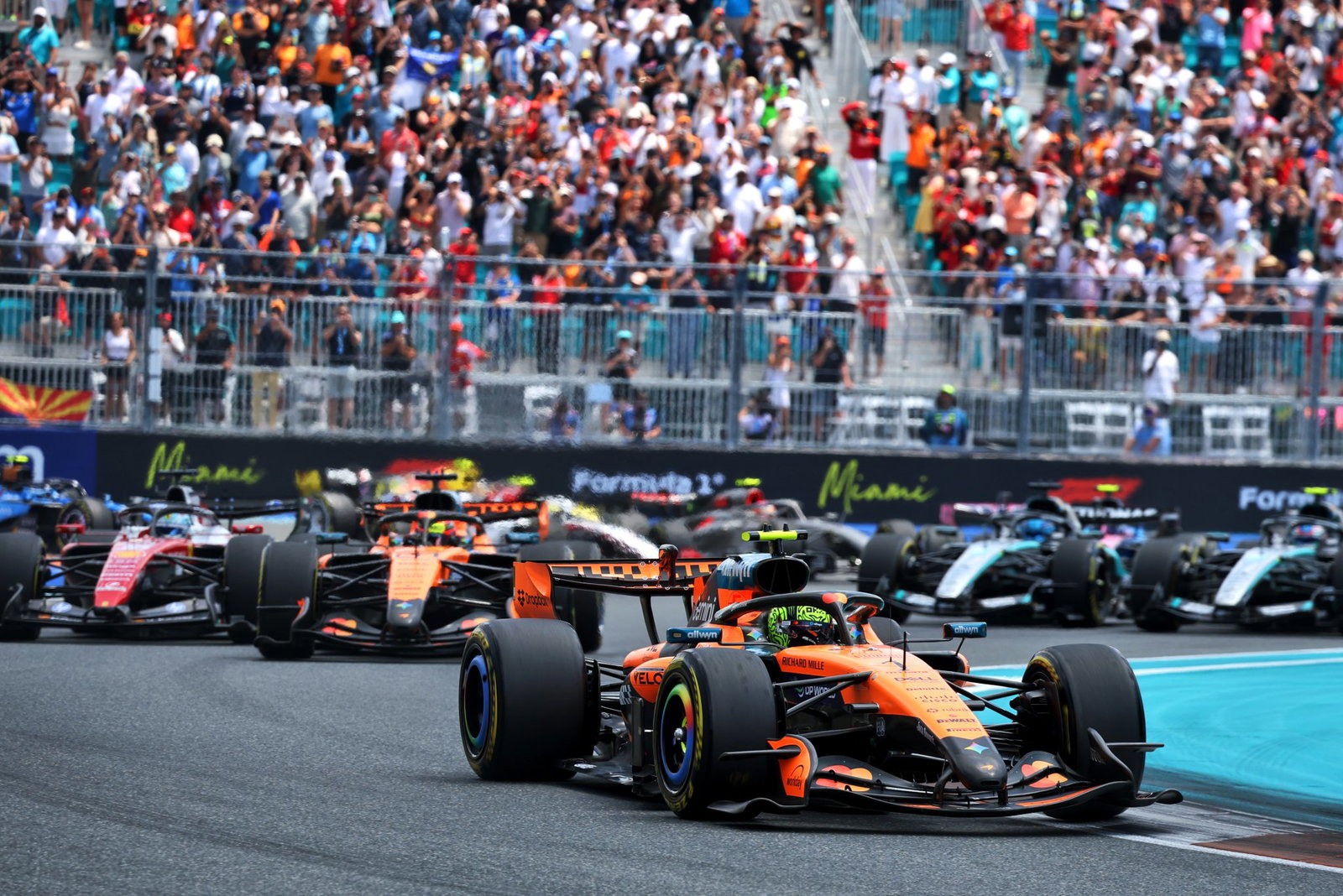 Norris led a McLaren 1-2 in the Miami sprint 