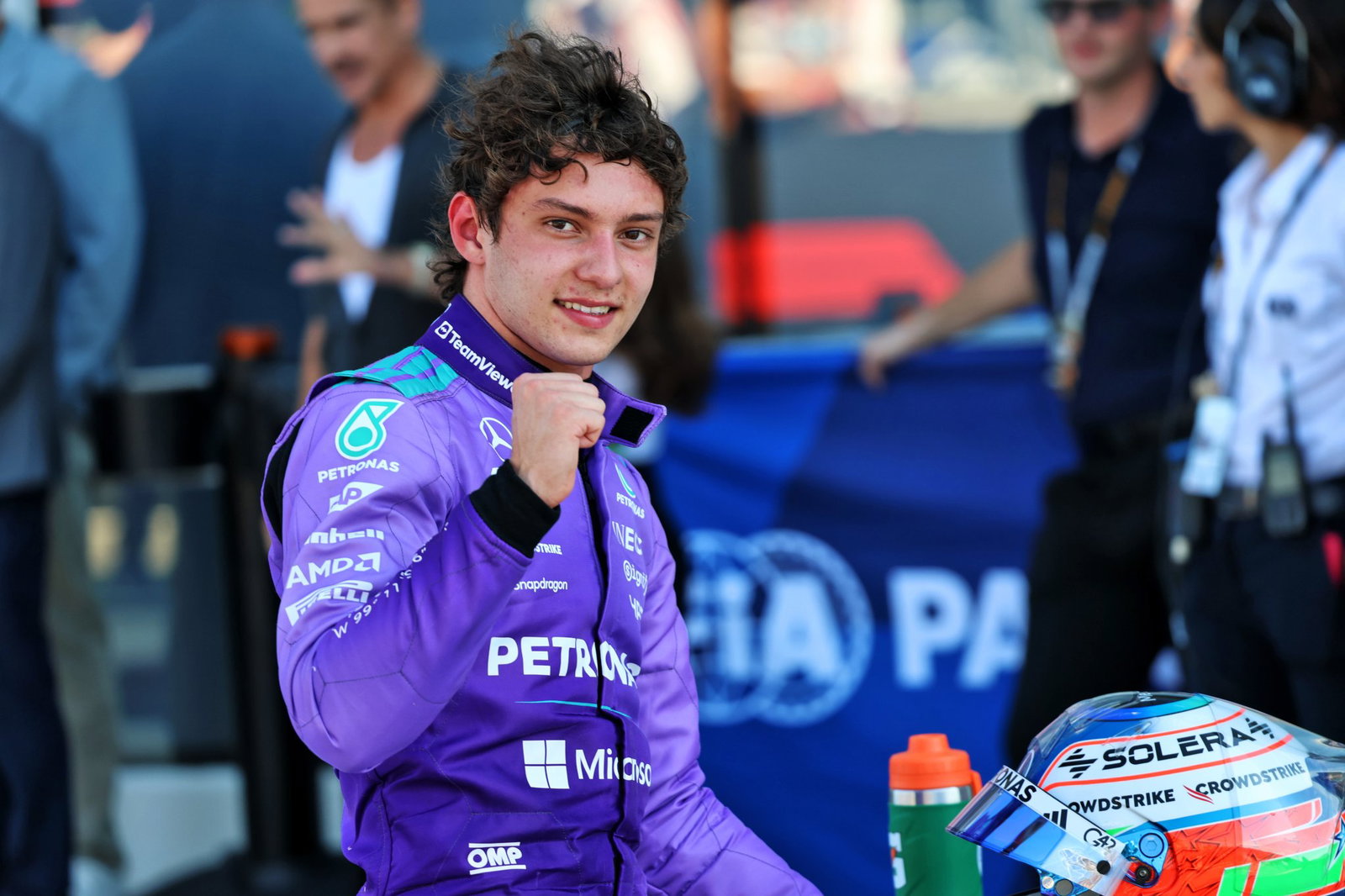 Antonelli followed in the footsteps of Schumacher and Senna with his third straight F1 pole