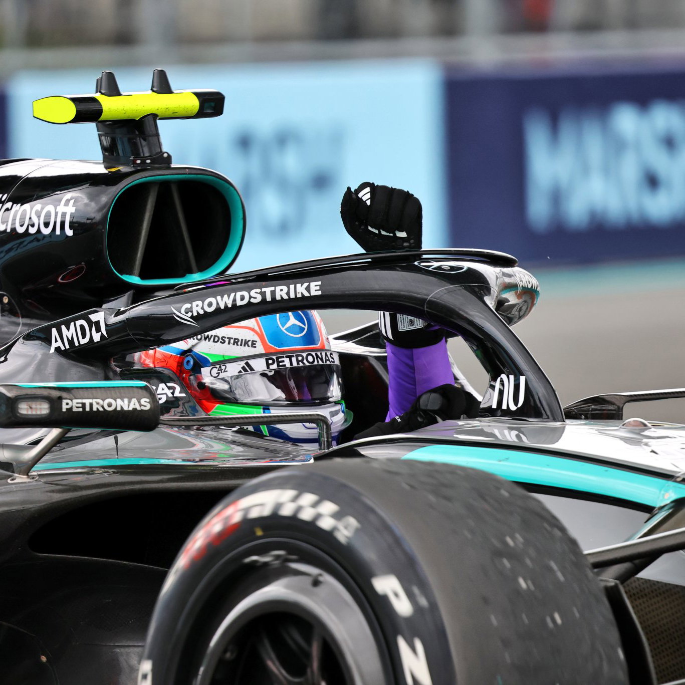 Antonelli celebrates making F1 history 