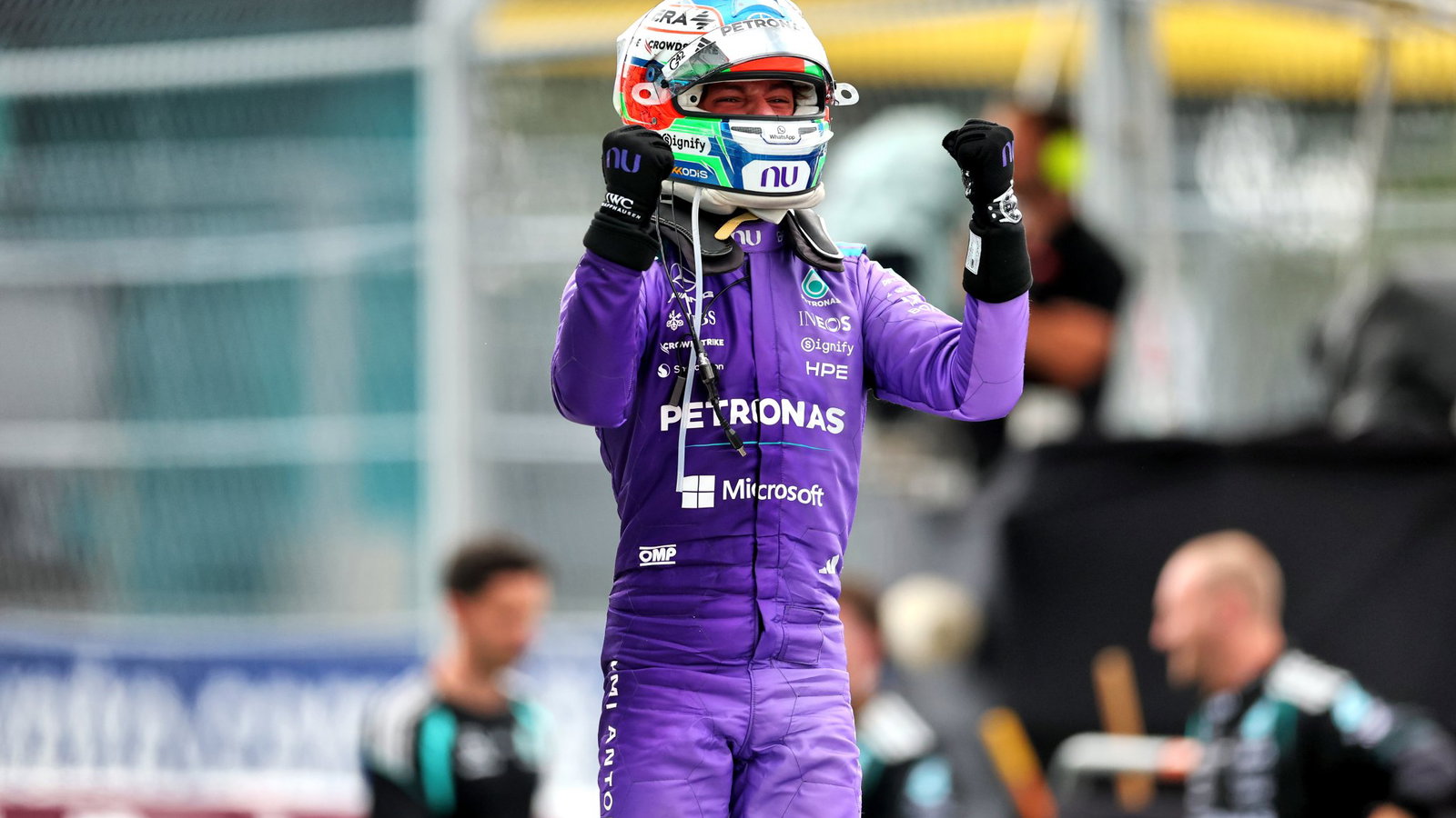 Antonelli celebrates his third straight F1 win 