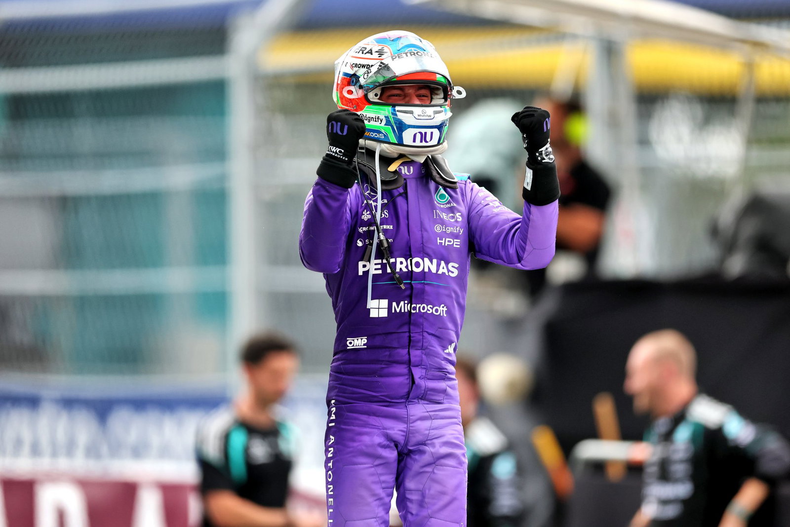 Antonelli celebrates his third straight F1 win 
