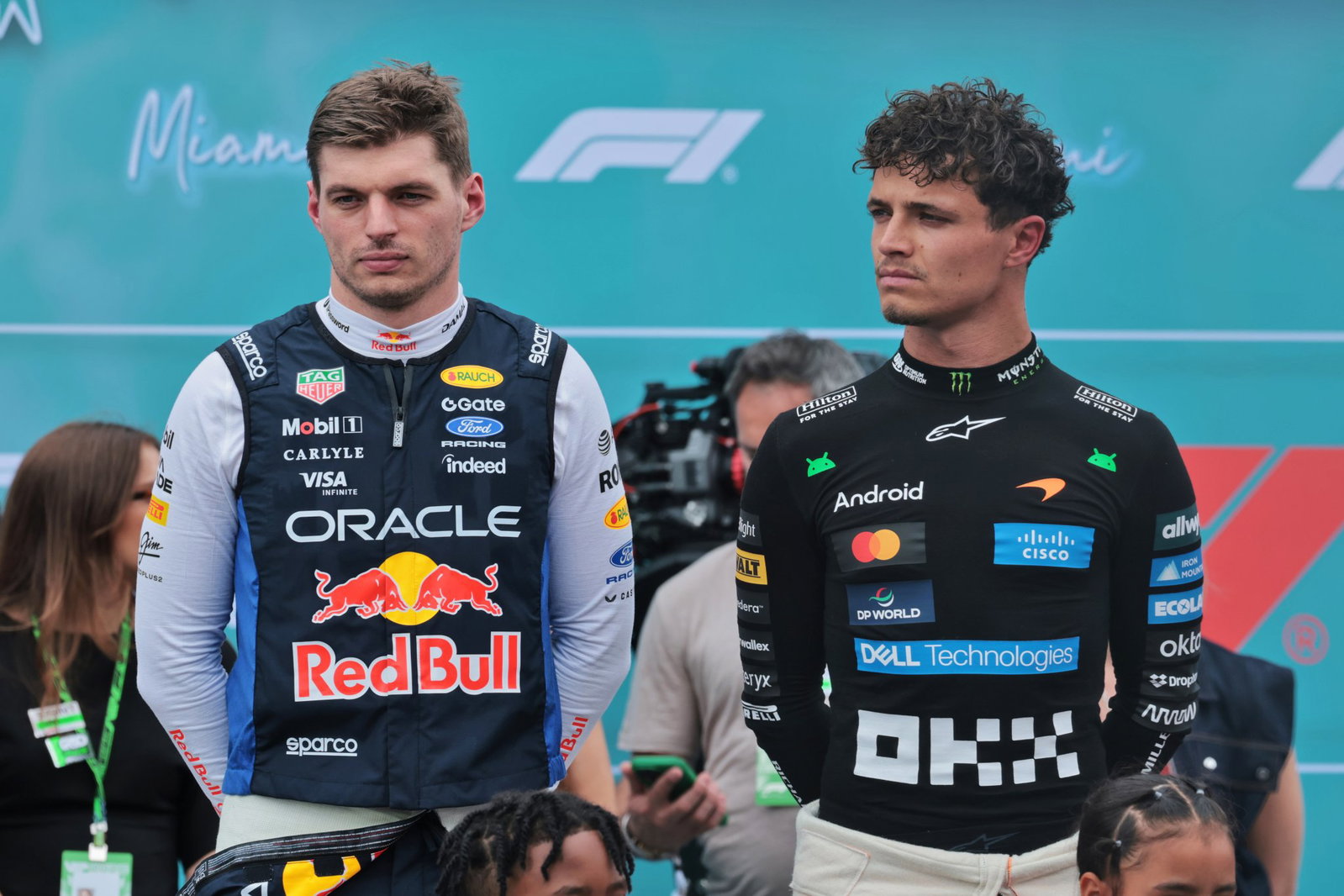 Max Verstappen and Lando Norris