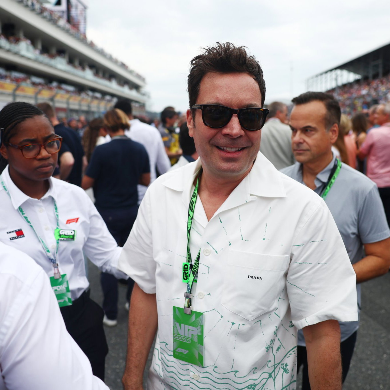 Jimmy Fallon on the Miami Grand Prix F1 grid