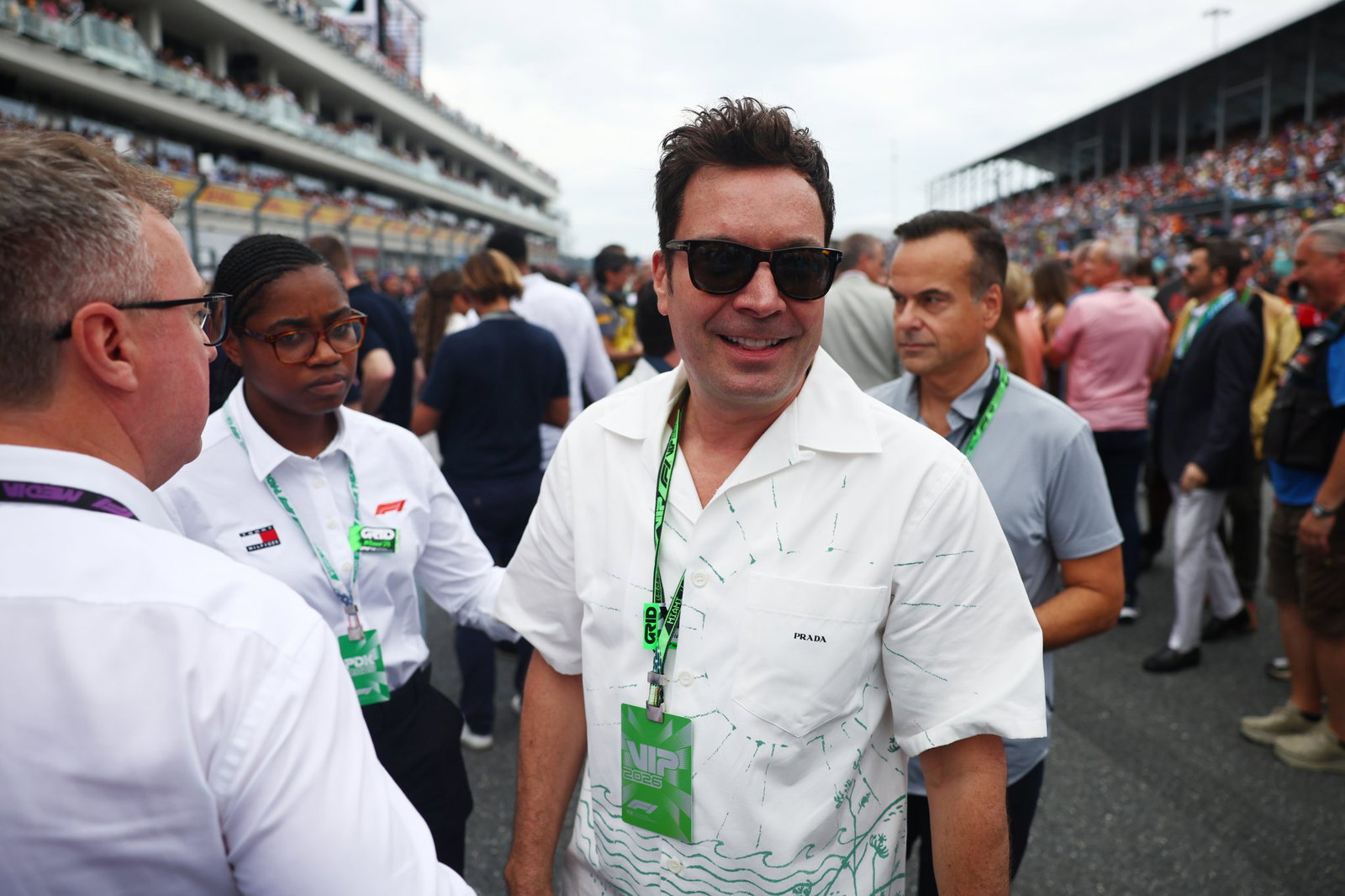 Jimmy Fallon on the Miami Grand Prix F1 grid