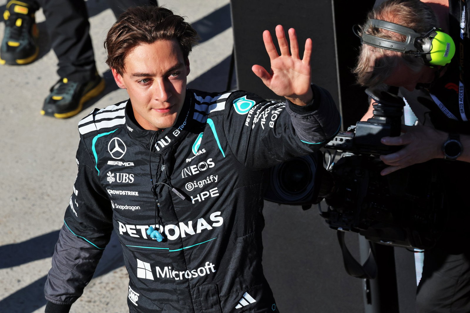Russell edged out Antonelli to pole 
