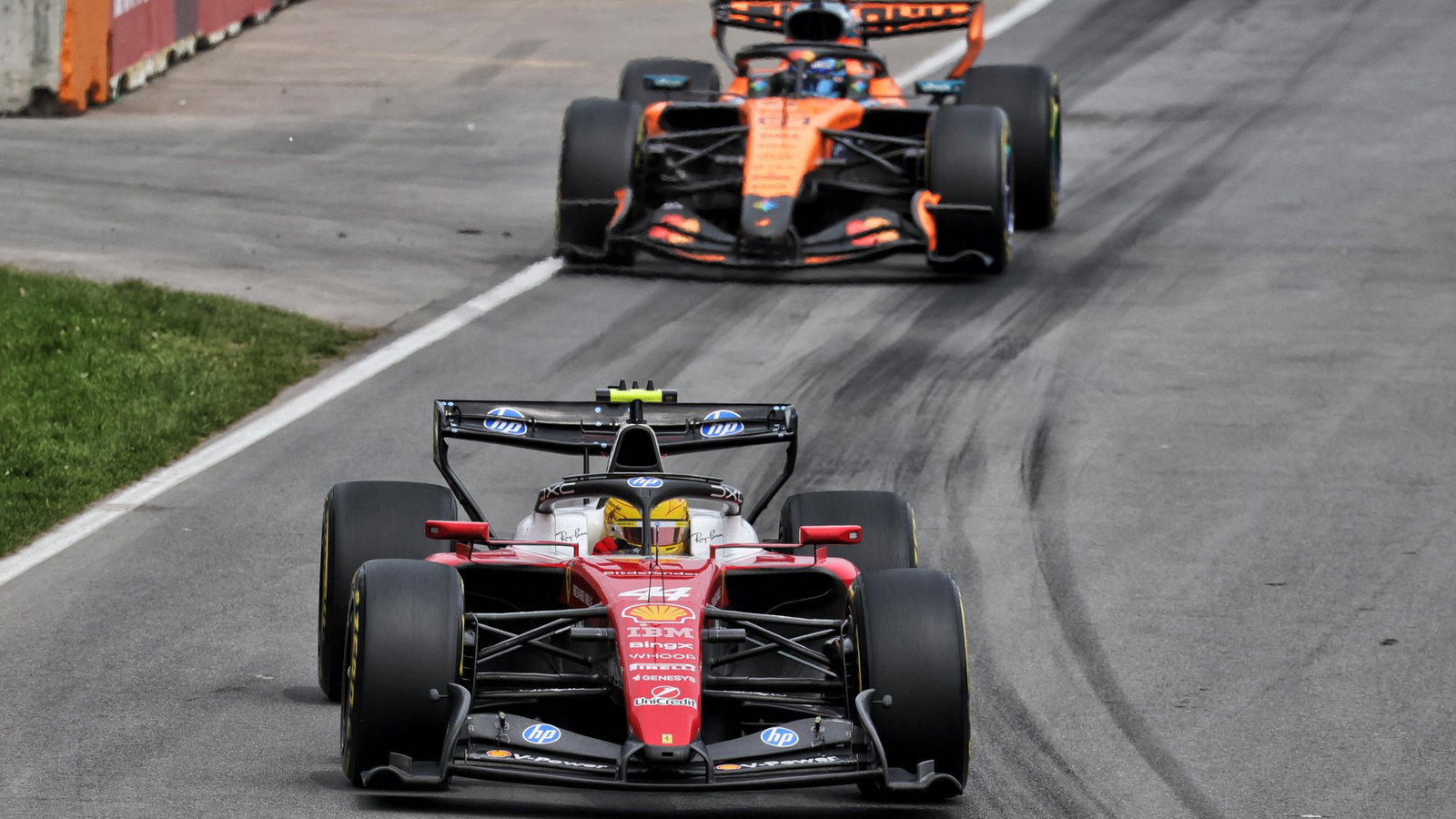Hamilton battled Piastri throughout the Canada sprint 
