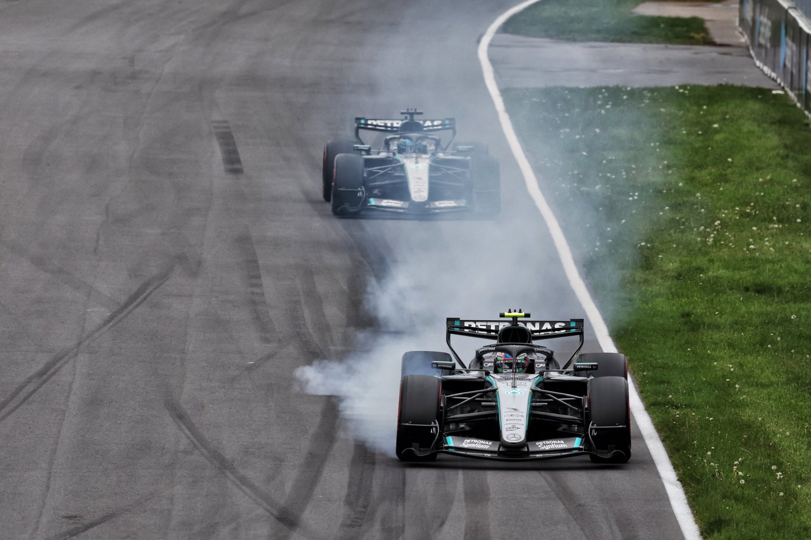 Both Mercedes drivers made errors in the heat of battle
