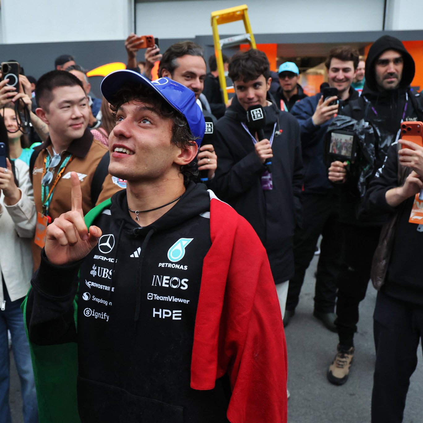 Antonelli celebrates in Canada