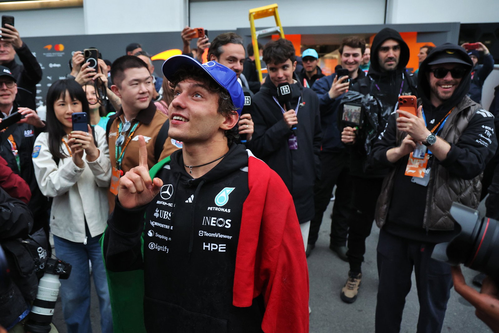 Antonelli celebrates in Canada