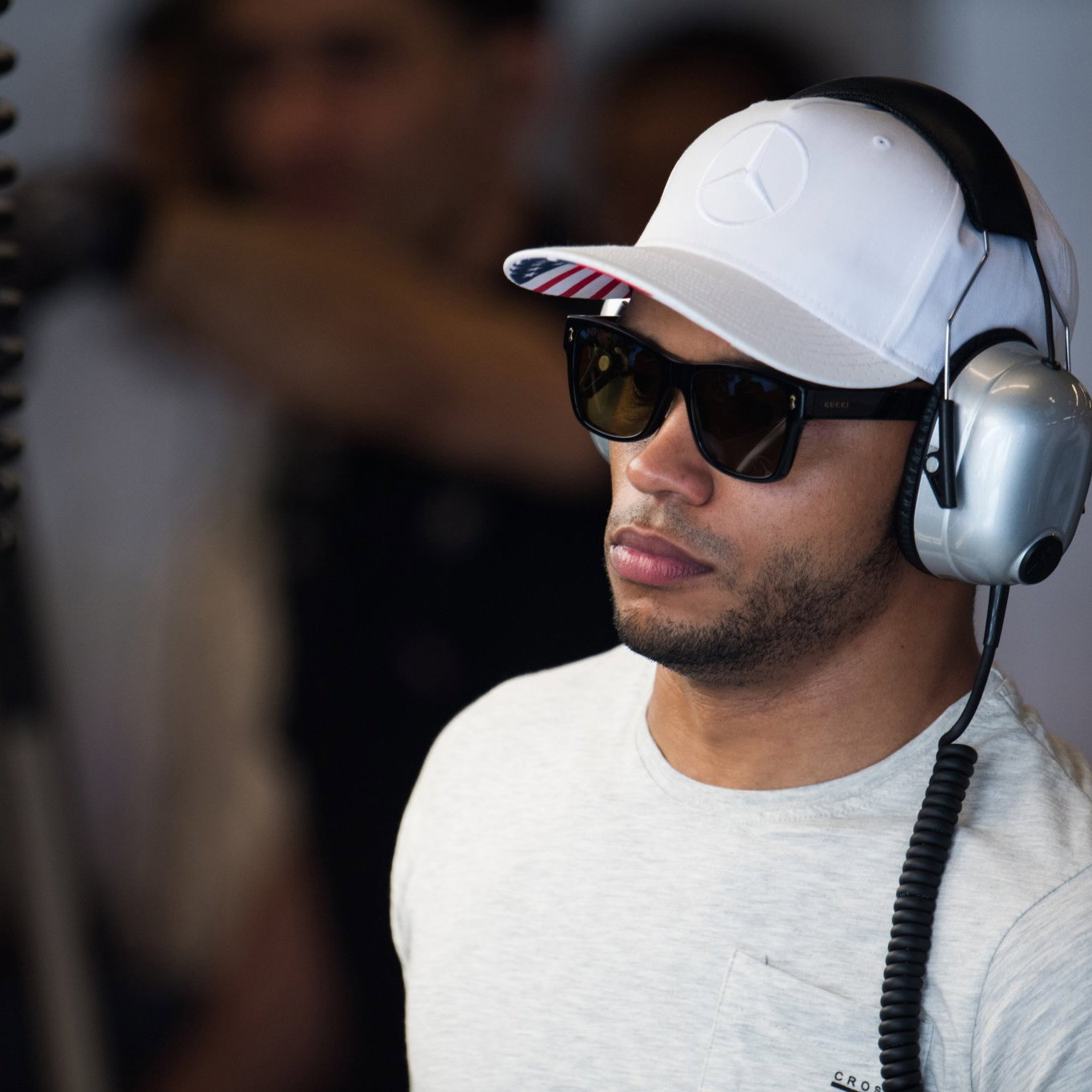 Nicolas Hamilton supporting Lewis in the F1 paddock