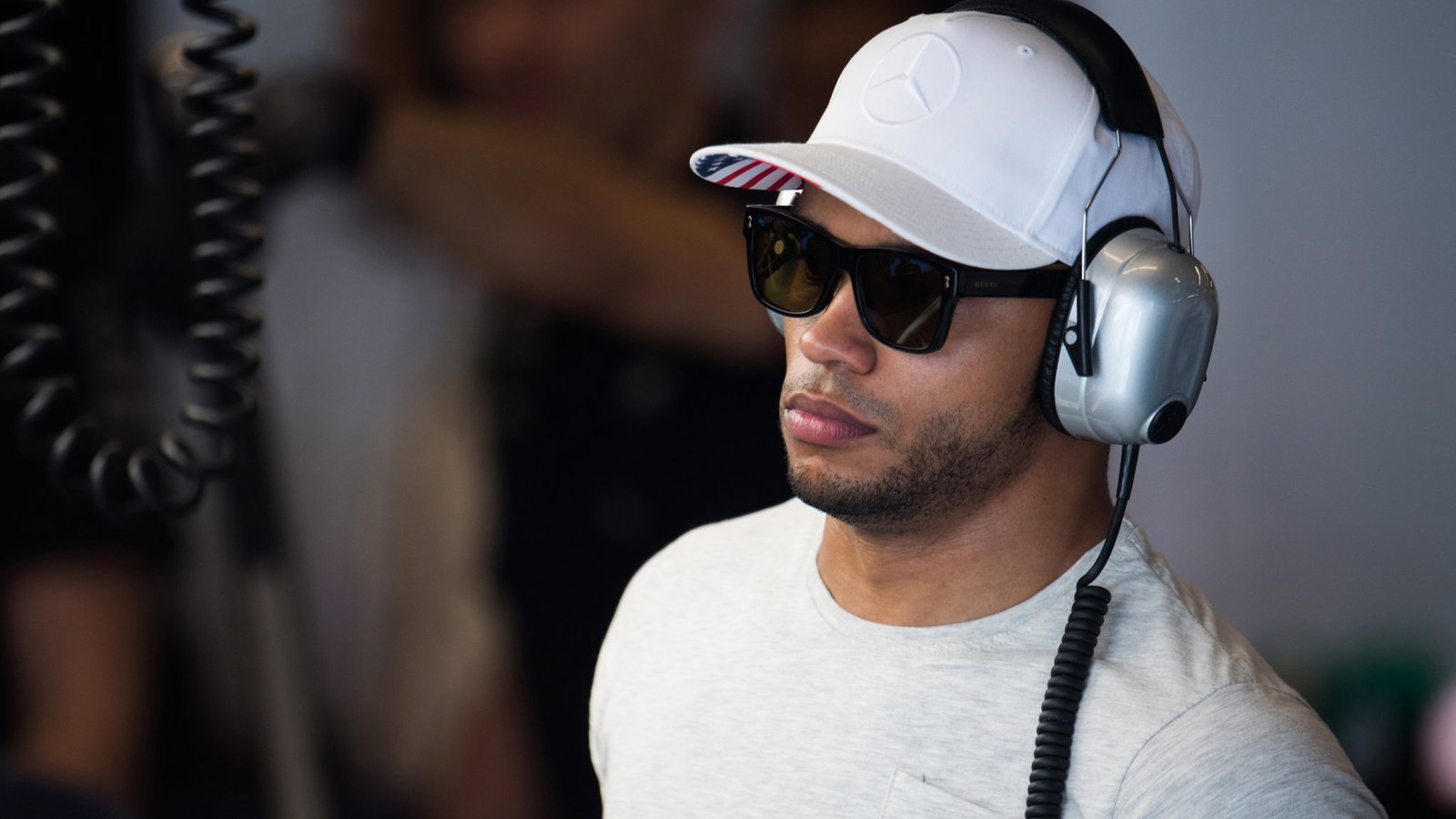 Nicolas Hamilton supporting Lewis in the F1 paddock