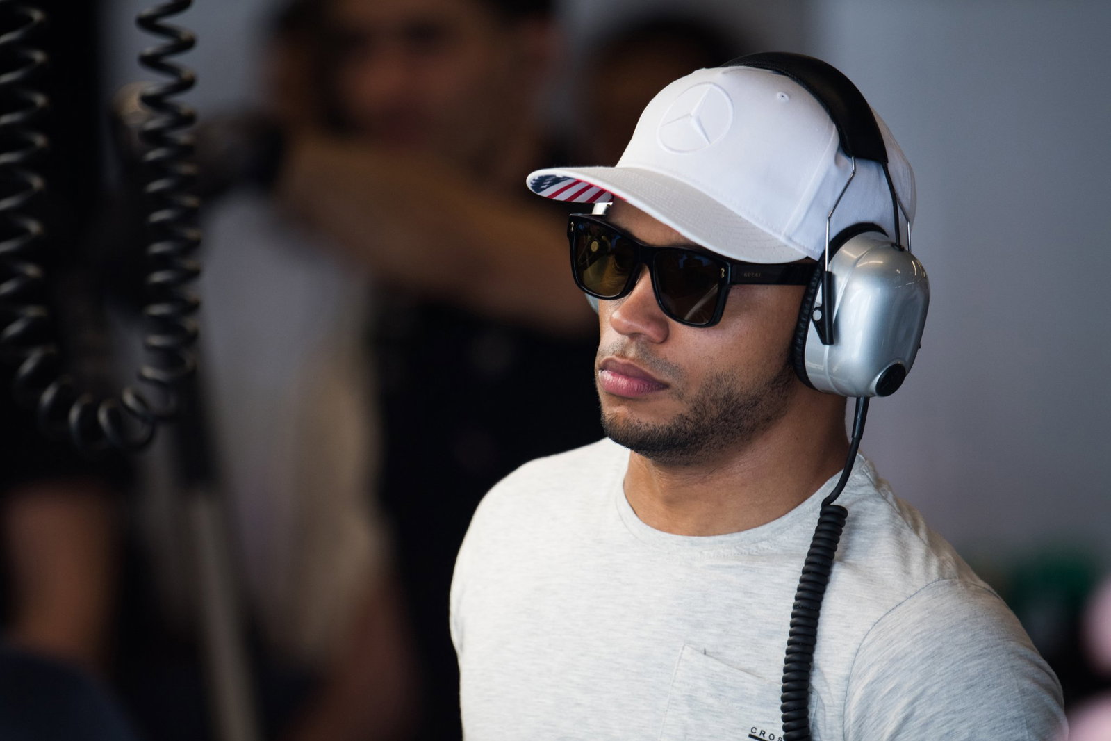 Nicolas Hamilton supporting Lewis in the F1 paddock
