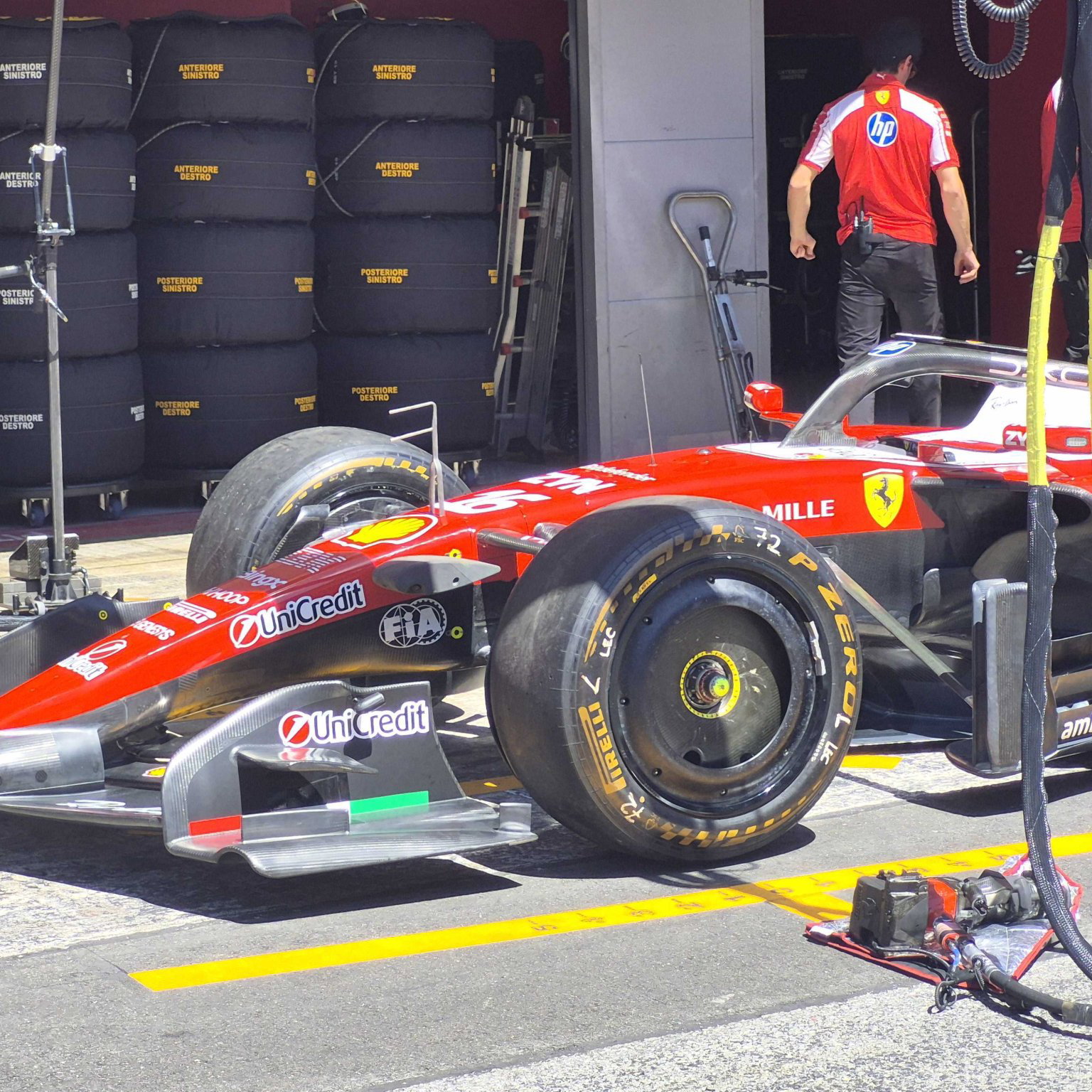 Updated Ferrari front wing (image: Adam Cooper)