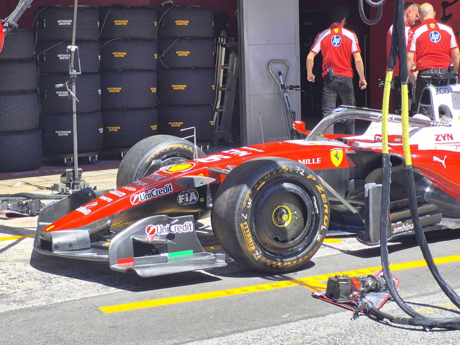 Updated Ferrari front wing (image: Adam Cooper)