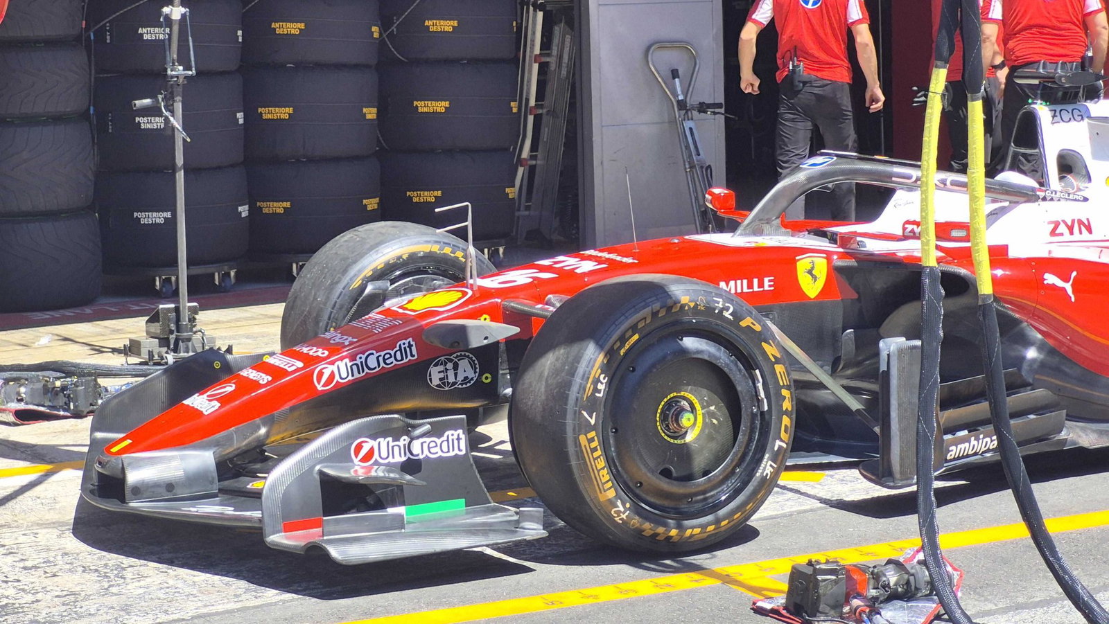 Updated Ferrari front wing (image: Adam Cooper)