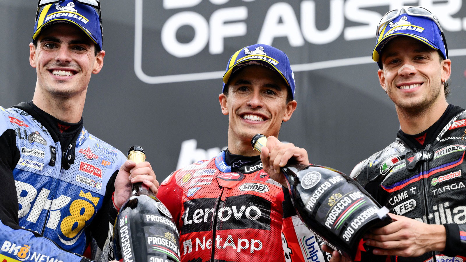 Fermin Aldeguer, Marc Marquez, Marco Bezzecchi, MotoGP 2026.