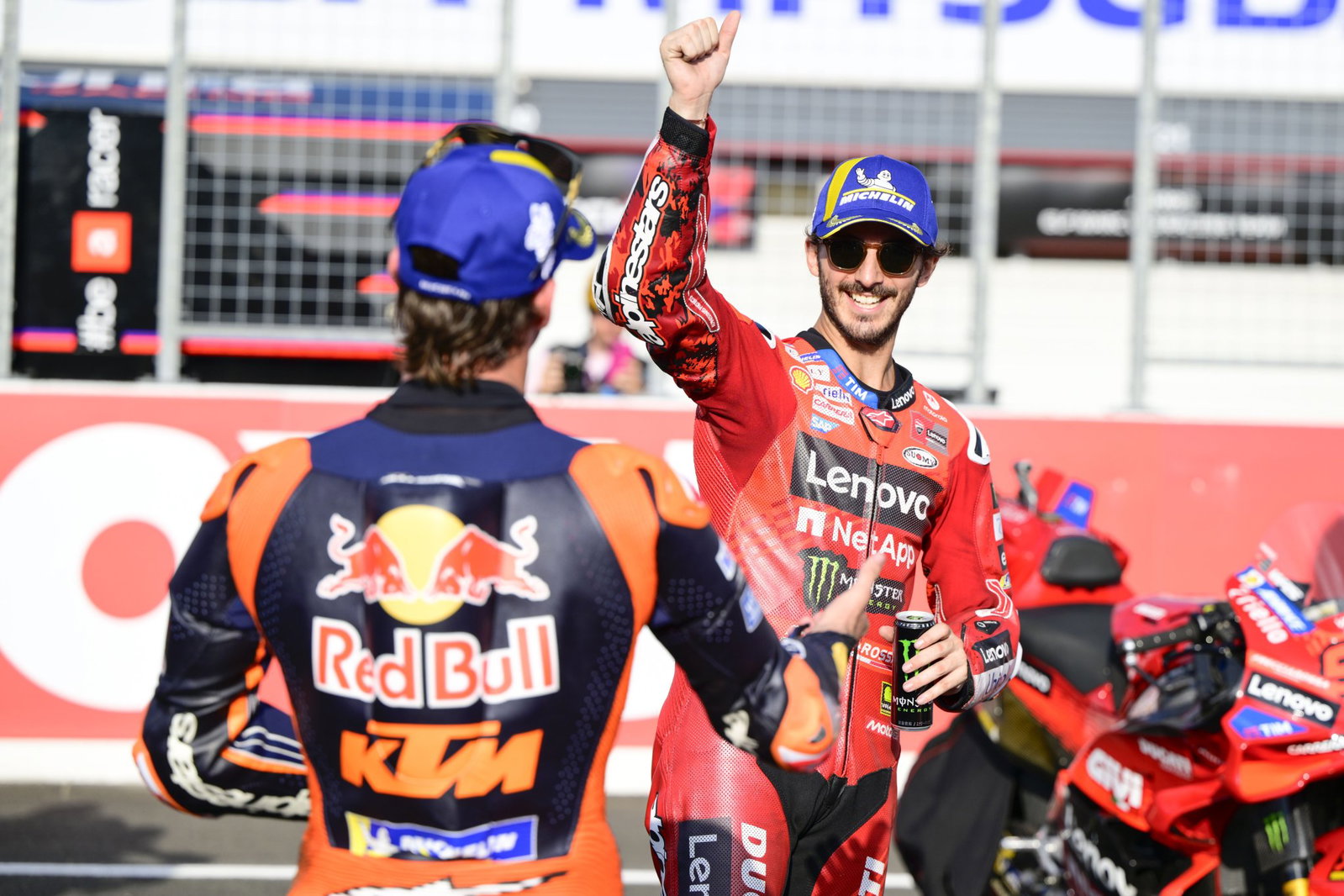 Pedro Acosta, Francesco Bagnaia, 2025 Japanese MotoGP.