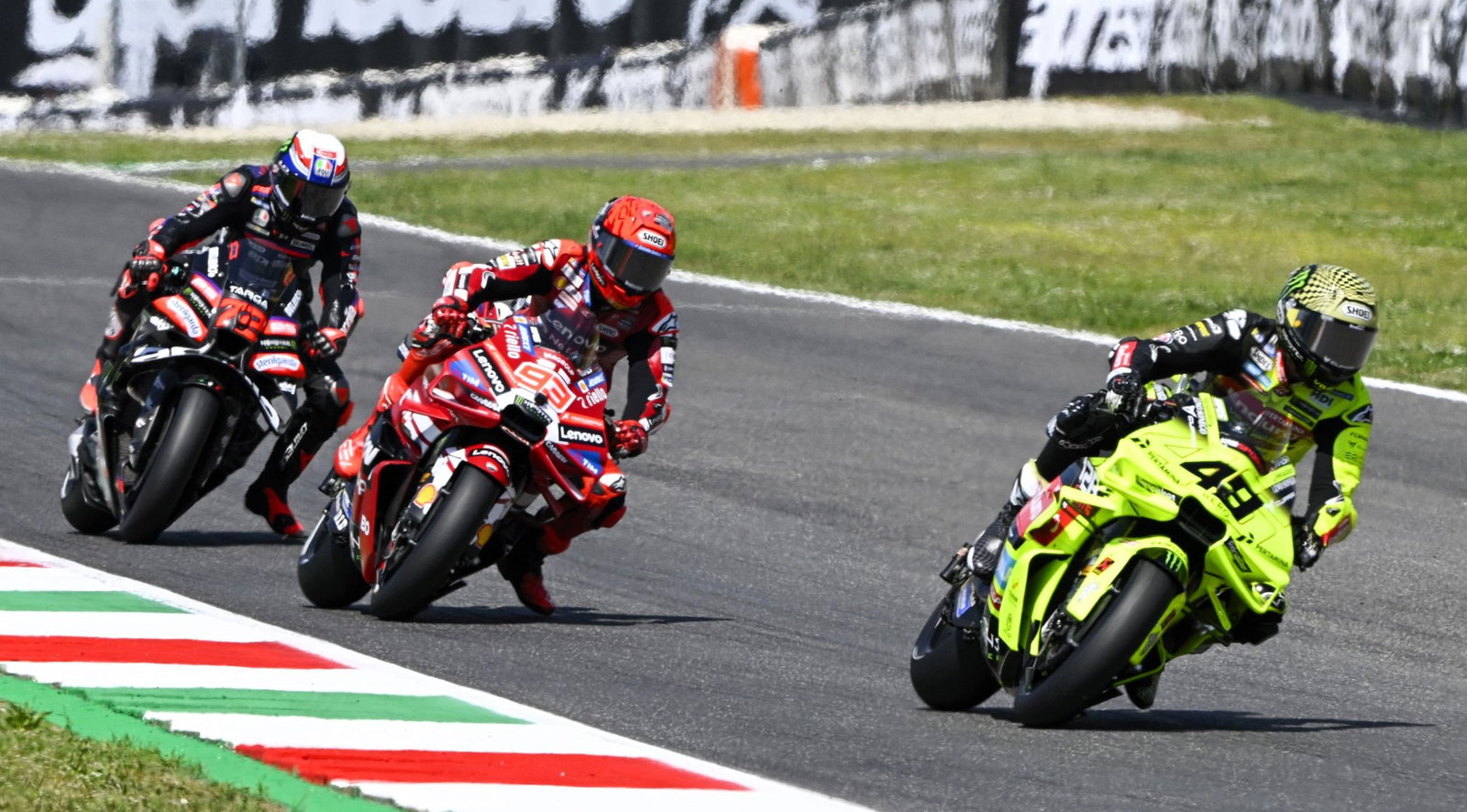 di Giannantonio, Marc Marquez, Bezzecchi, 2026 Italian MotoGP.