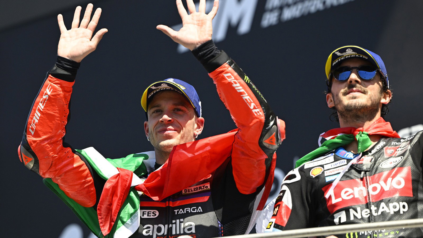 Bezzecchi, Bagnaia, 2026 Italian MotoGP. 
