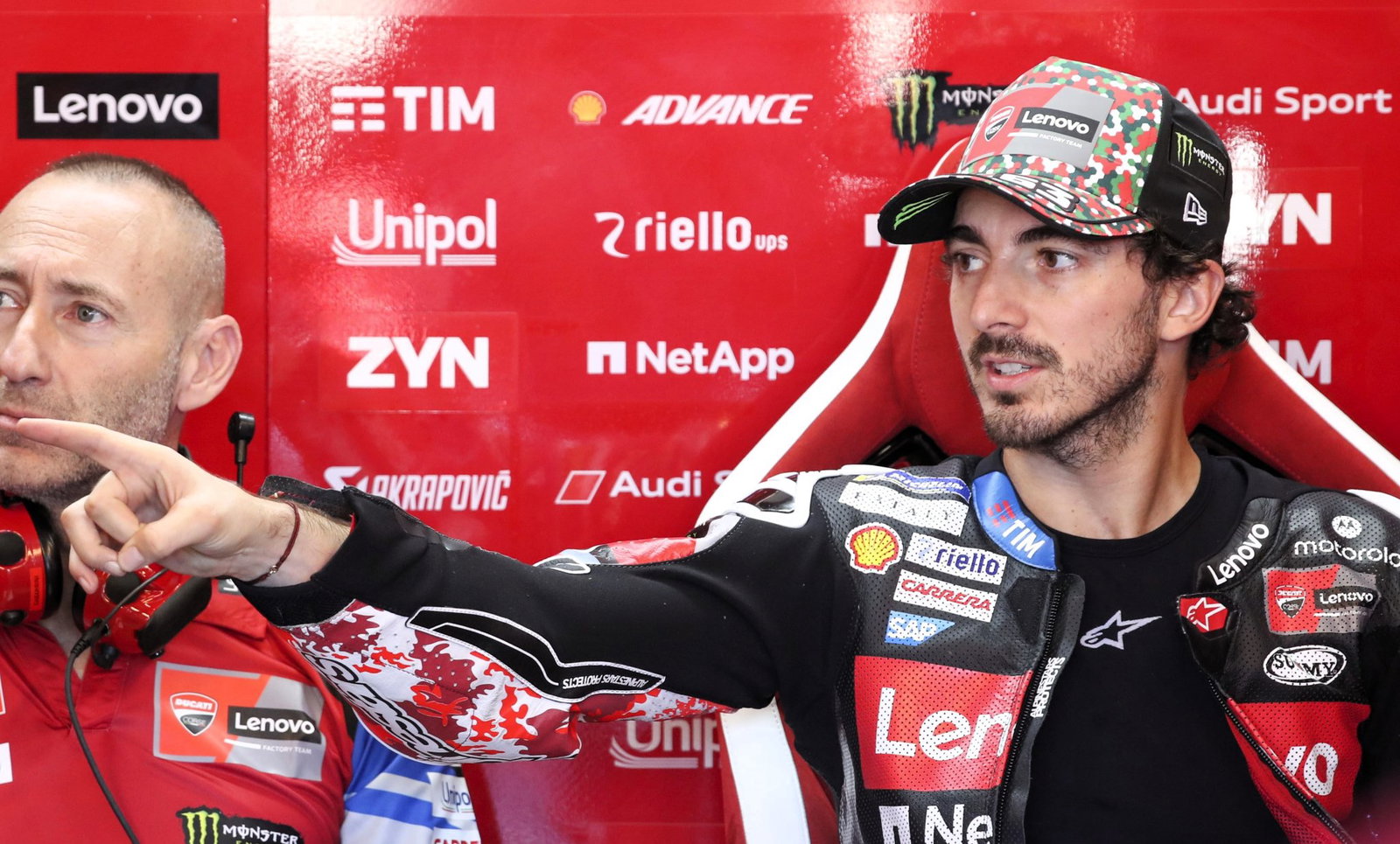 Pecco Bagnaia, Cristian Gabarrini, 2026 Italian MotoGP.