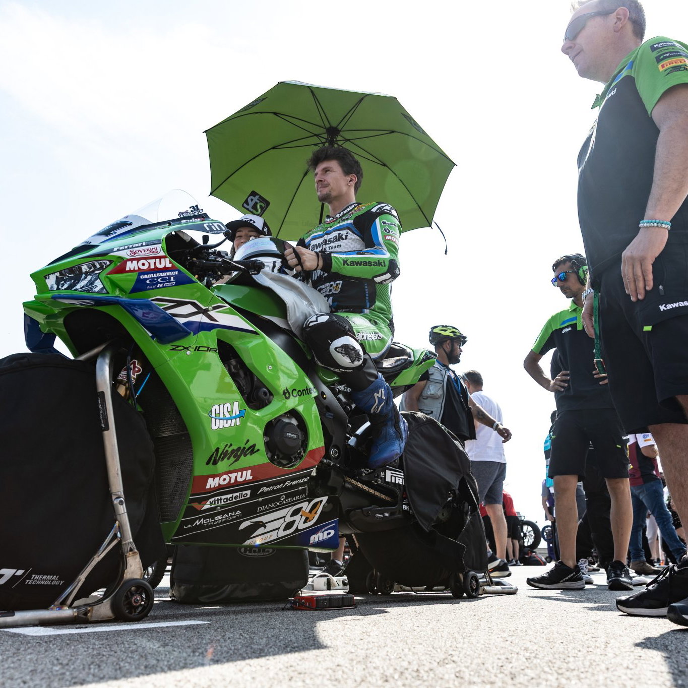 Garrett Gerloff, 2026 Aragon WorldSBK, grid. Credit: Gold and Goose.