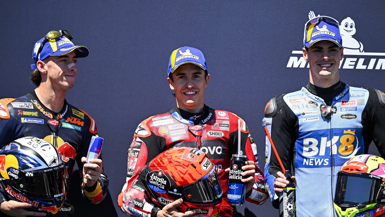 Marc Marquez, Pedro Acosta, Fermin Aldeguer, qualifying, 2026 Hungarian MotoGP.