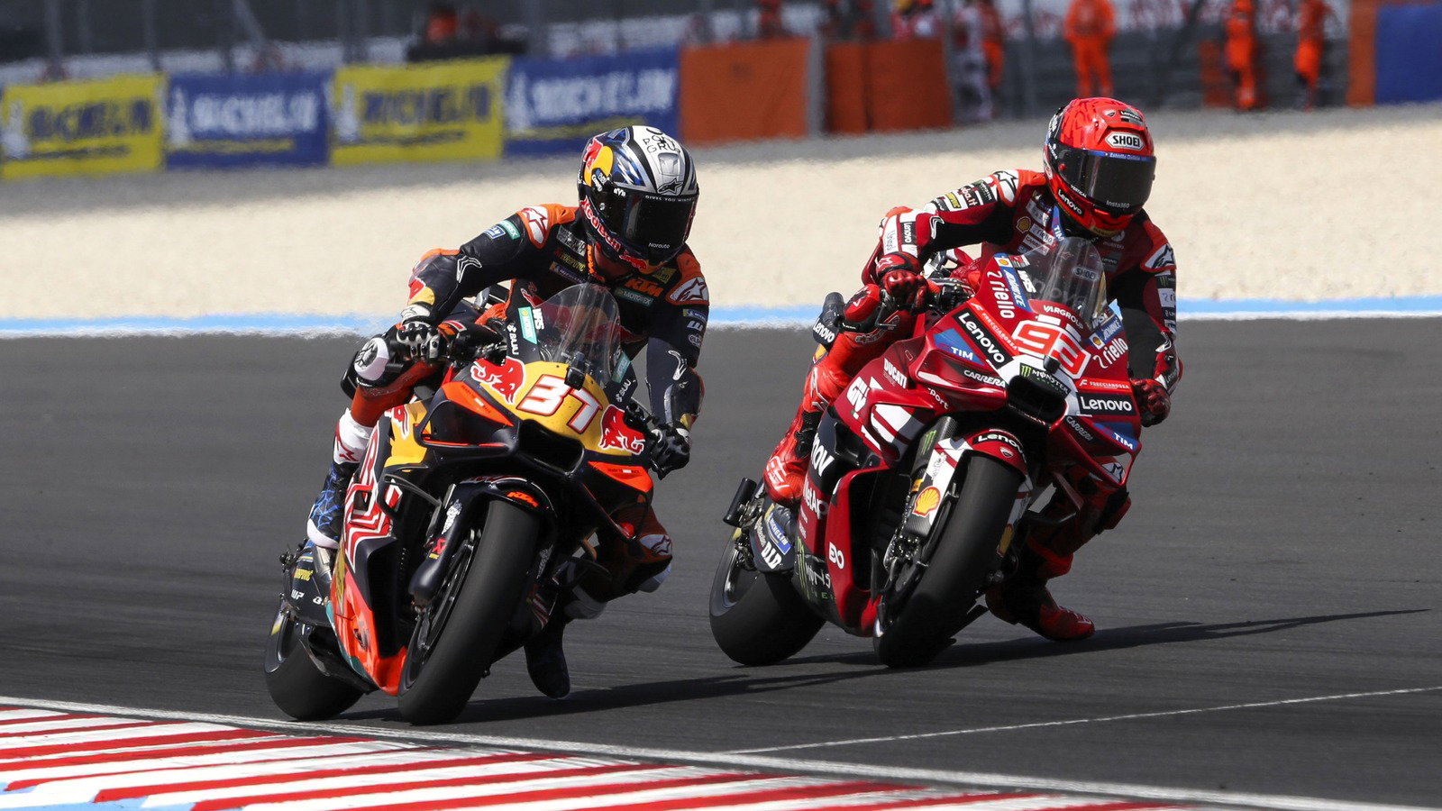 Marc Marquez, Pedro Acosta, 2026 Hungarian MotoGP. 