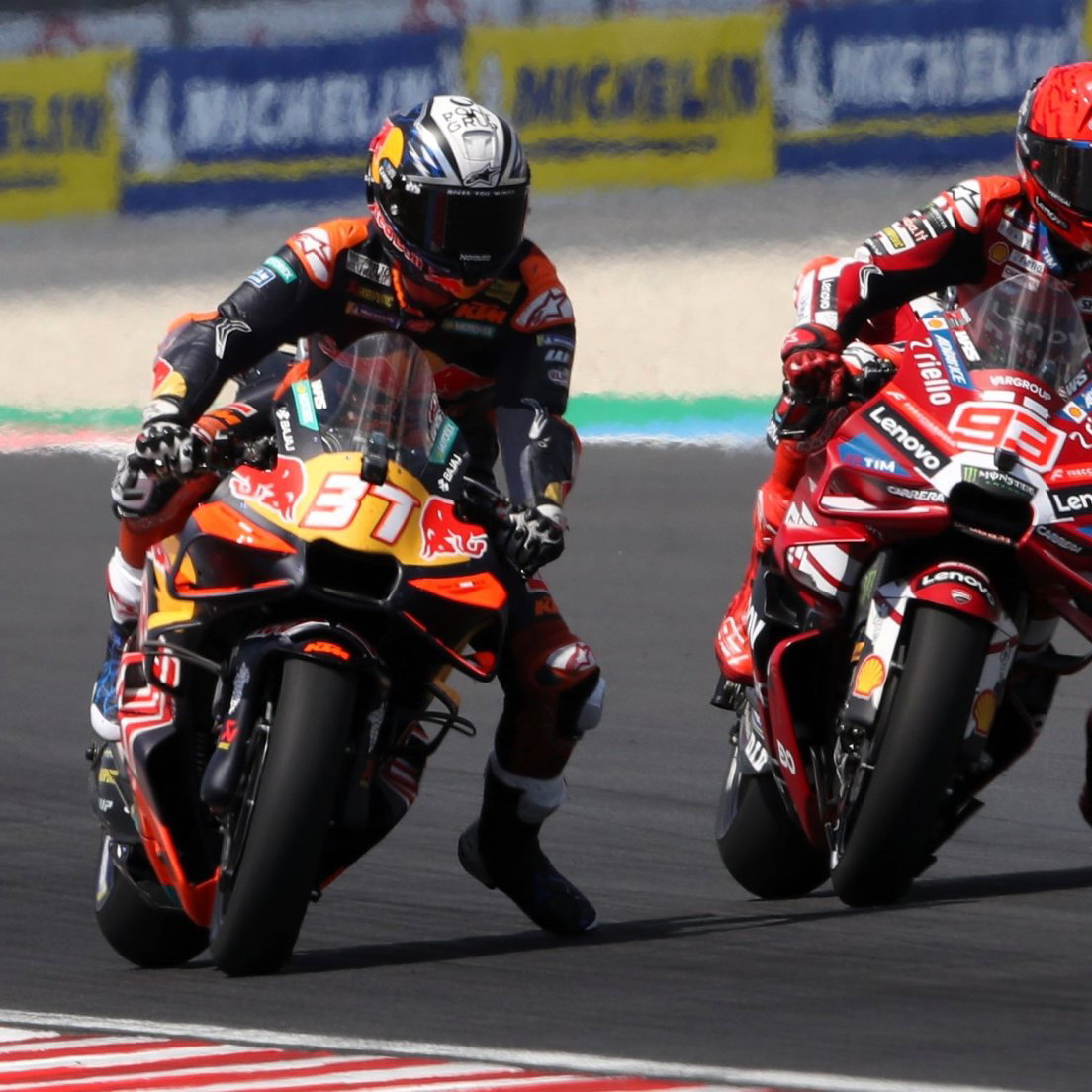 Pedro Acosta, Marc Marquez, 2026 Hungarian MotoGP.