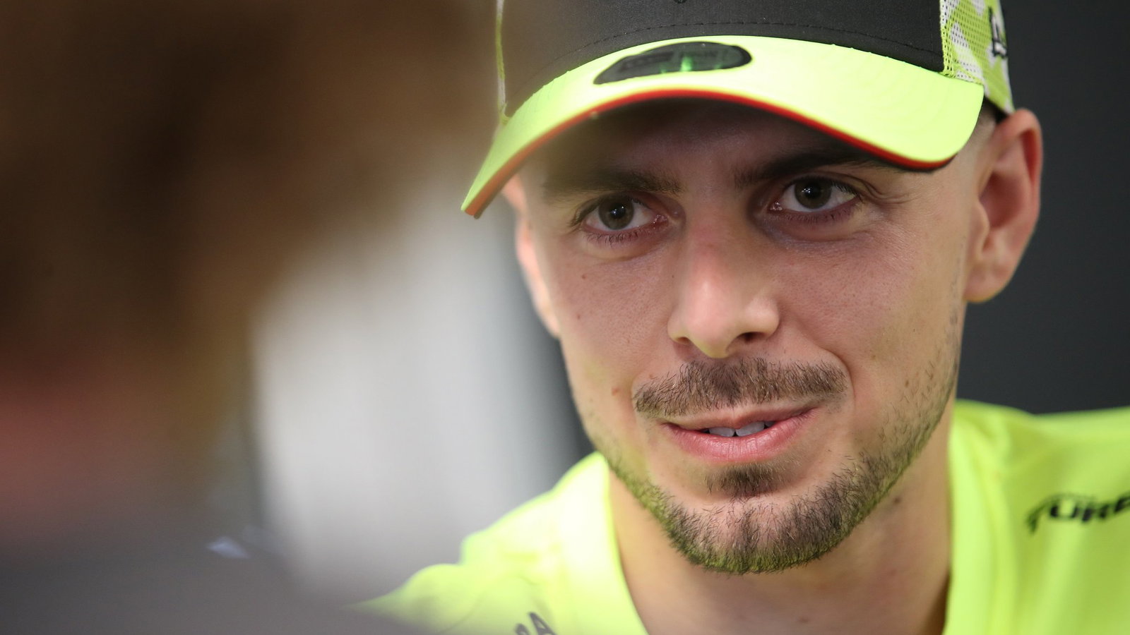 Fabio Di Giannantonio speaks to the media at 2026 MotoGP Czech Grand Prix. Credit: Gold and Goose.